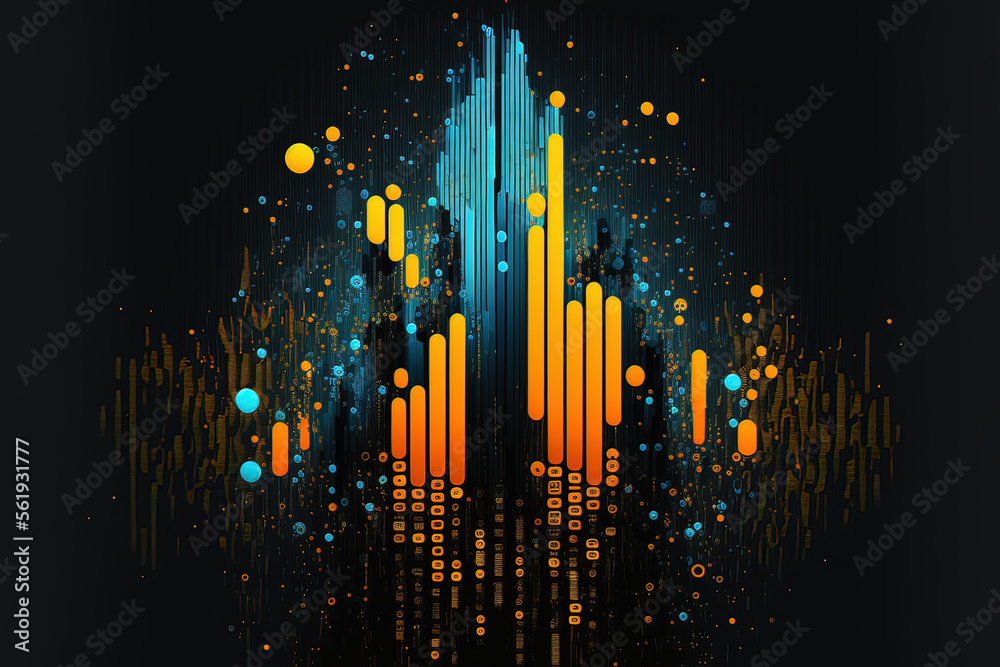 Canvas Prints abstract picture of the crypto world foundation. colorful background with digital glitch and distort