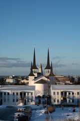 church in the snow