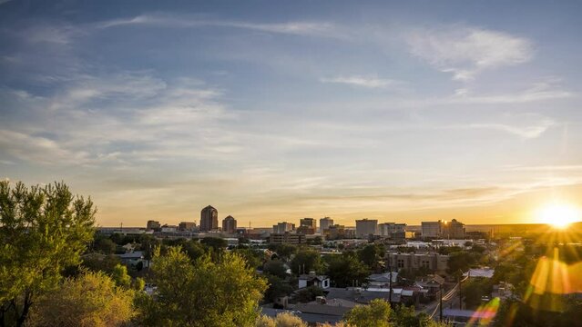 city, sky, architecture, view, sunset, landscape, clouds, cityscape, panorama, skyline, evening, travel, tourism, Albuquerque, New Mexico