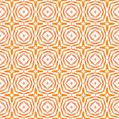 Repeating striped hand drawn border. Orange