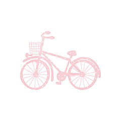 Fototapeta na wymiar pink cycling bike bicycle isolated detoured