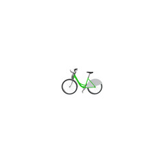 Fototapeta na wymiar green cycling bike bicycle isolated detoured