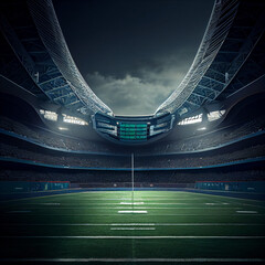 Fototapeta na wymiar american football stadium in 3d .Generative AI