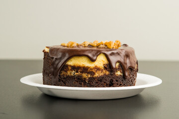 Chocolate brownie cheesecake