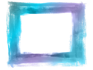 Frame of rough painted acrylic brushstrokes