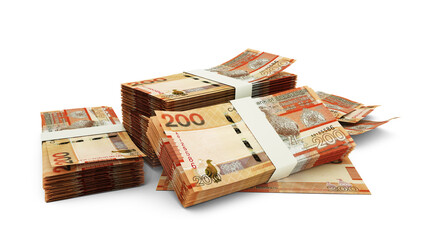 3D Stacks of Gambian Dalasi notes