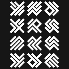 Asemic Glyph writing hieroglyph imitation abstract illustration