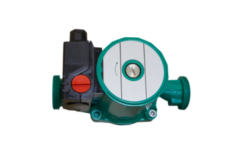 water circulation pump on a white background,a pump for the home heating system, a pump for circulating water in pipes