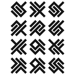 Asemic Glyph writing hieroglyph imitation abstract illustration