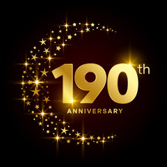 190th Anniversary Template Design Concept for Anniversary Celebration Event. Logo Vector Template