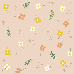 Pattern vector illustration of flowers.