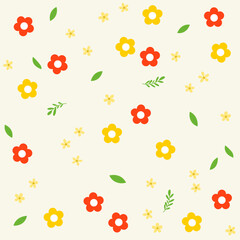 Pattern vector illustration of flowers.