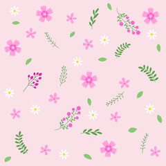 Pattern vector illustration of flowers.