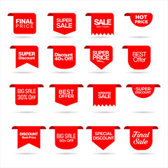 Sale Stickers shop product tags labels or sale discount banners vector  templates 