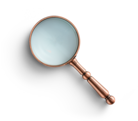 Magnifying glass isolated