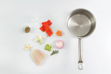 Ingredientes de fondo de pescado
