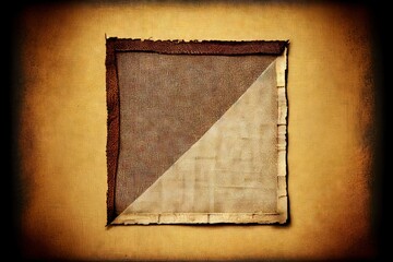 Old fabric with one patche texture. AI generated art illustration.	
