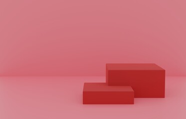 3D Empty podium for product. Minimal backdrop. 3D Rendering