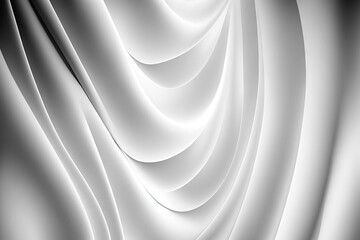 Abstract white fabric background with gentle waves. Generative AI