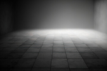 Fototapeta premium Texture dark concrete floor with mist or fog. Generative AI