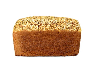 fresh bread isolated on white background