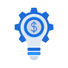 Business development business management icon with blue outline style. development, business, symbol, concept, success, management, sign. Vector Illustration