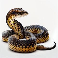 Obraz premium Egyptian Cobra (Egyptian Asp) full body image with white background ultra realistic