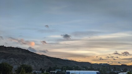 sunset over the mountains