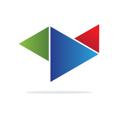 origami logo design vector icon symbol template illustration