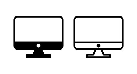Computer icon vector illustration. computer monitor sign and symbol