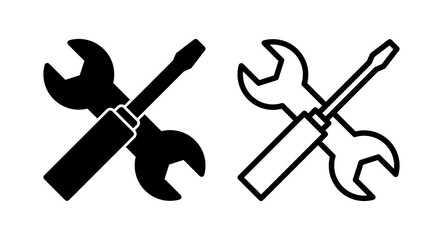 Repair tools icon vector illustration. tool sign and symbol. setting icon. Wrench and screwdriver. Service