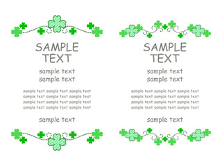 シンプルなクローバーのフレーム素材