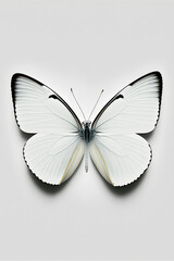 white butterfly illustration isolated on a plain white background