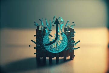 Agile loops, abstract, artful, methodology, scrum, approach to project management created with generative ai technology