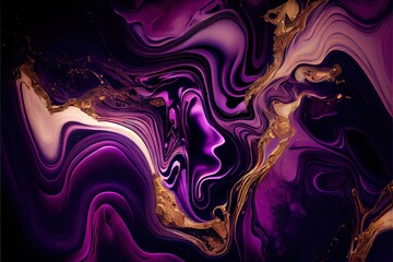 Luxury abstract fluid art painting in alcohol ink technique with Generative AI