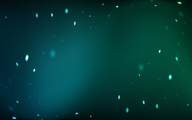 Dark Blue, Green vector background with xmas snowflakes.