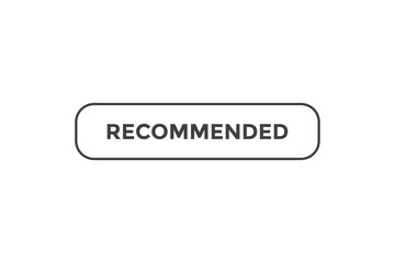 Fototapeta premium Recommended button web banner templates. Vector Illustration