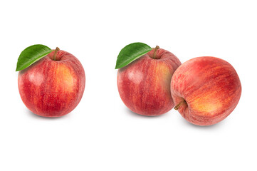 Red apples isolated on white