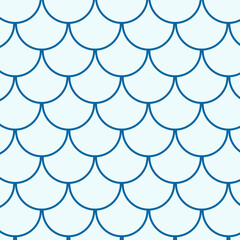 Fish scales blue seamless pattern, turquoise abstract background. Girl mermaid  pattern.  © Tanita