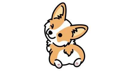 cartoon dog corgi