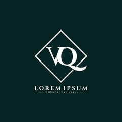 Letter VQ luxury logo design vector