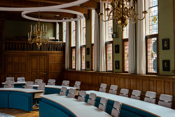 Interior of the provincial council in Groningen
