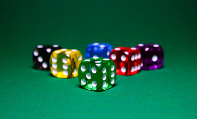 casino chips and dice