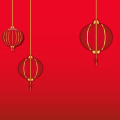 Chinese lantern poster vector design templates