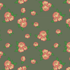 background seamless pattern with roses