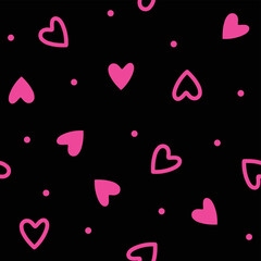 heart vector seamless pattern