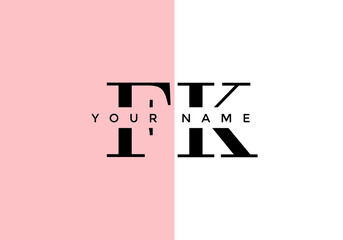 letter F, logo K, suitable for the company's initial symbol.