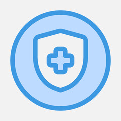 Protection icon in blue style, use for website mobile app presentation