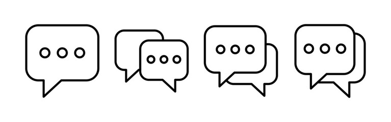 Chat icon vector for web and mobile app. speech bubble sign and symbol. comment icon. message