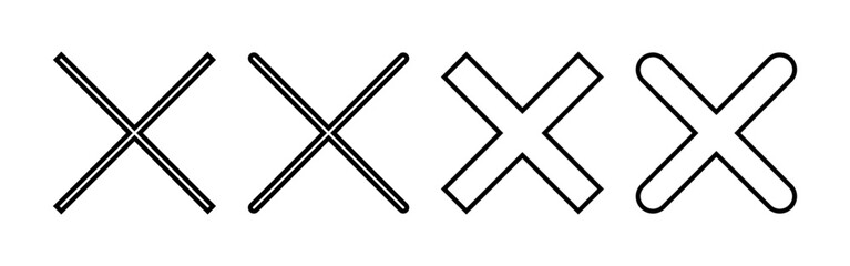 Obraz premium Close icon vector for web and mobile app. Delete sign and symbol. cross sign